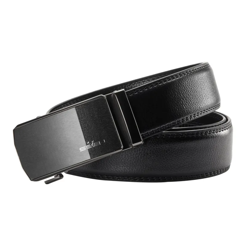 SEVEN Automatic Buckle Business Casual Versatile Belt Gift Box Set Leather Belts Men's Width  3.5cm-1