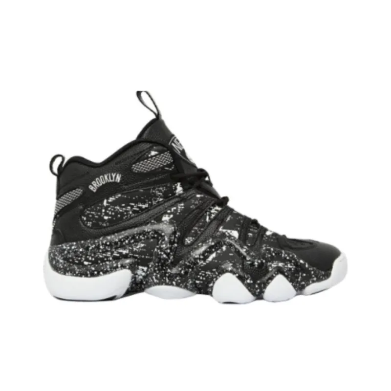 Adidas Crazy 8 Cushioning Wear Resistant Low Top Basketball Shoes Men's Black White-1