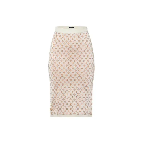 LOUIS VUITTON Monogram Jacquard Knit Skirt