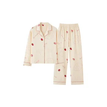 Ordifen Pajama Set Women's Apricot