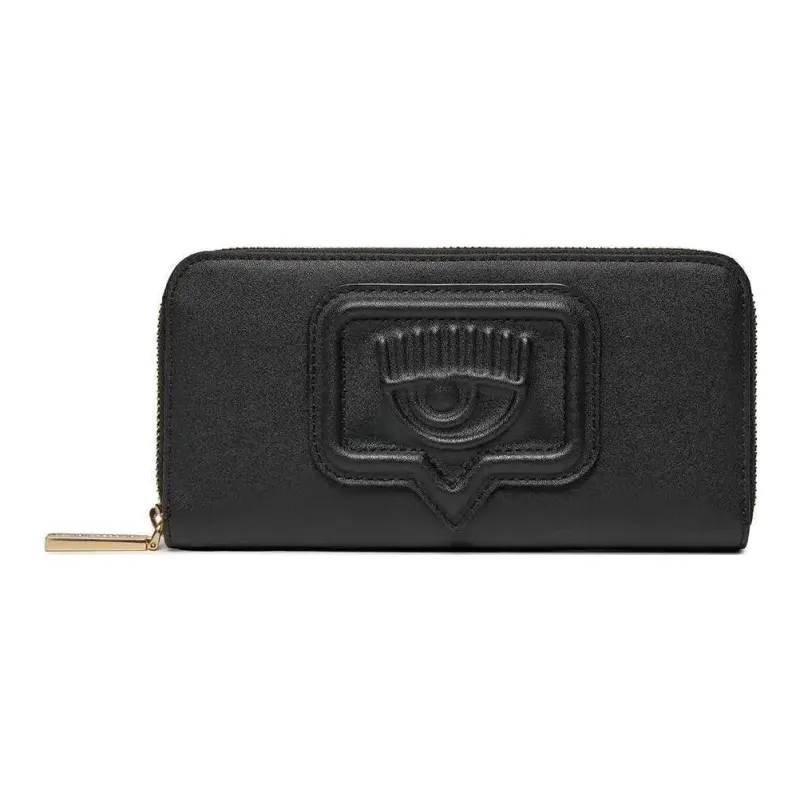 CHIARA FERRAGNI Eyelike Eco Leather Wallet Women's Black-0