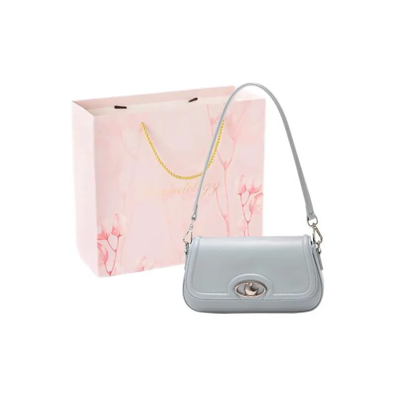 MOONDEMIMA Synthetic Leather Shoulder Bag Regular Women's Ecru/Black/Fruit Green/Light Sea Blue-8