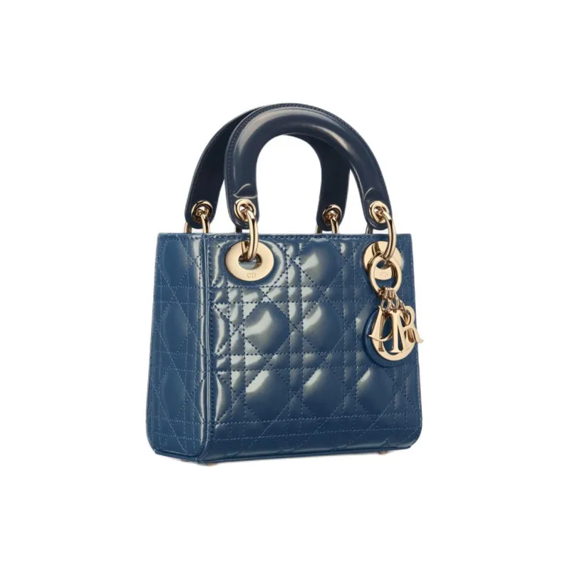 DIOR Lady Dior Calfskin Dior Bag Shoulder Bag Crossbody Bag Handbag Mini Women's Light Midnight Blue-2