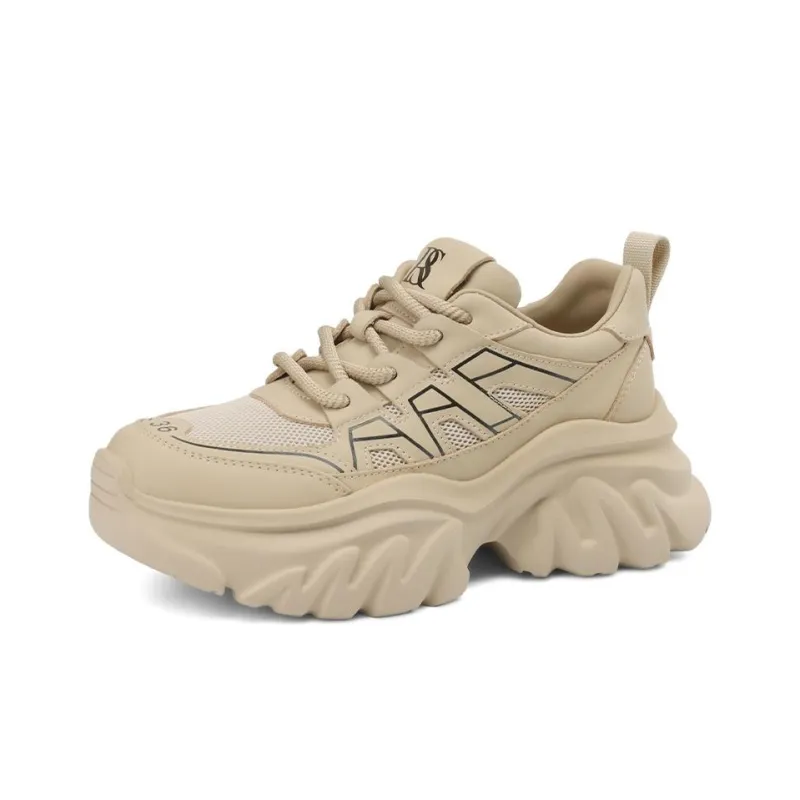Rosa Bianca Breathable Lightweight Height Increasing Low-Top Chunky Sneakers Women's-8