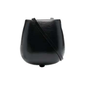 Lemaire Cow Leather Saddle Bag, Shoulder Bag, Crossbody Bag Regular Women's Black