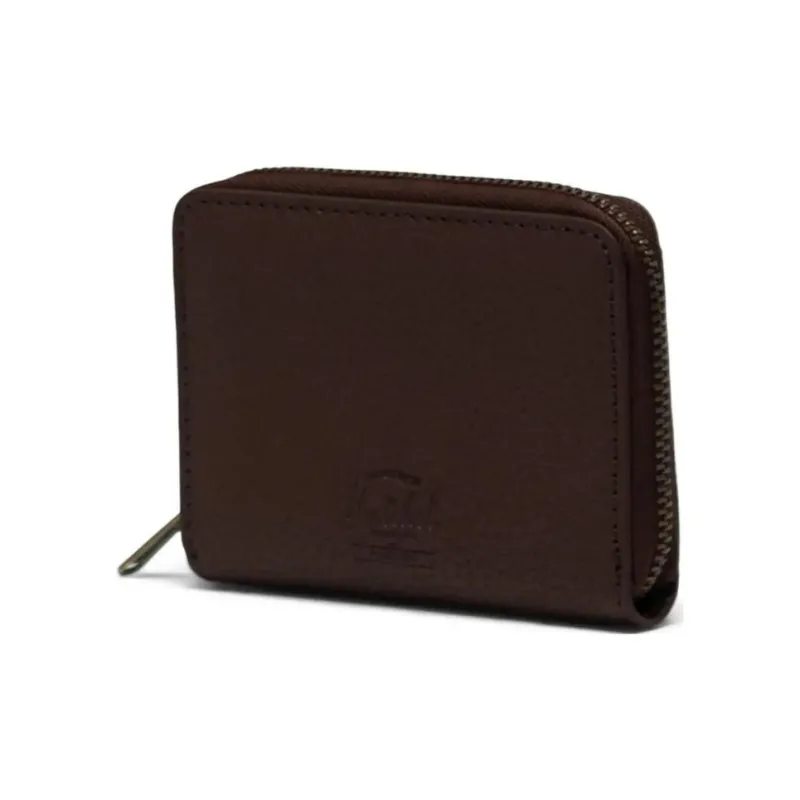 Herschel Litchi Grain Artificial Leather Wallet Unisex Coffee-1