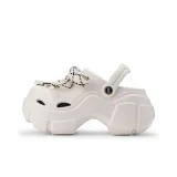 2314-1 White White Shoelace Clogs