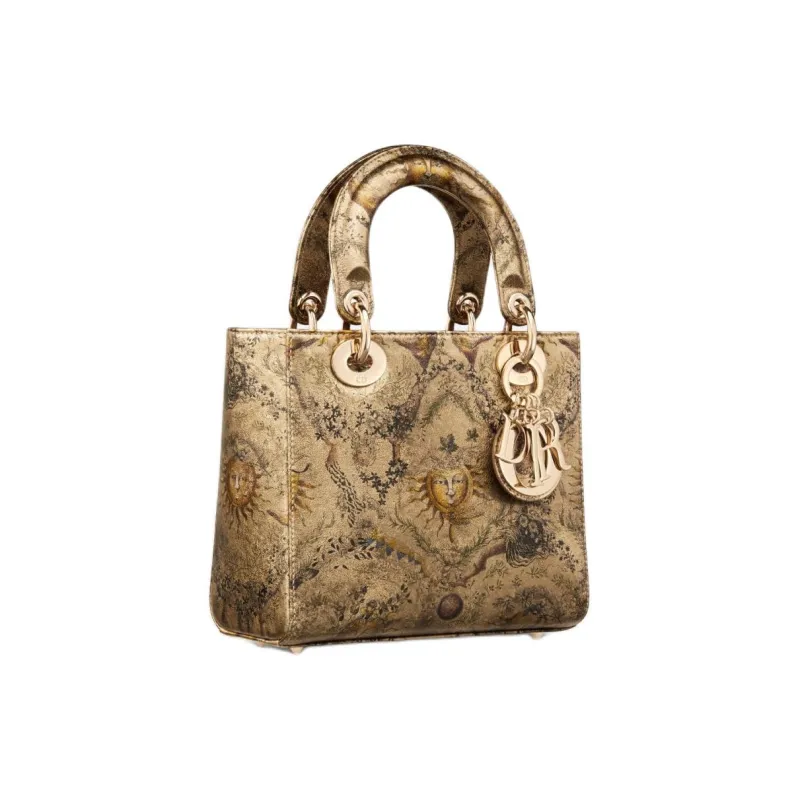 DIOR Lady Dior Calfskin Dior Bag Shoulder Bag Crossbody Bag Handbag Small Size Women's Bronze-2