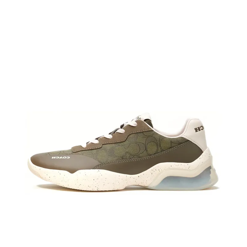 COACH Anti Slip Wear Resistant Low Top Running Shoes Men's Green-0