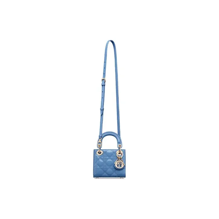 DIOR Patent Leather Cowhide Handbag Shoulder Bag Crossbody Bag Daisie Bag Mini Women's Carolina Blue-3