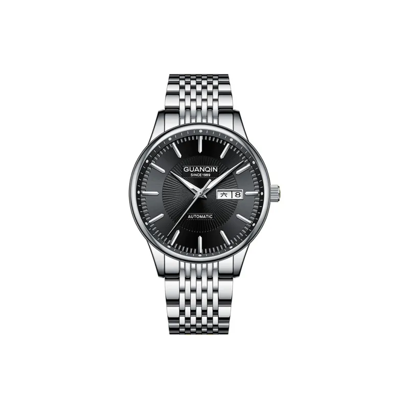 GUANQIN GJ16266 Automatic Mechanical Movement Stainless Steel Watchband Watch Men's Watches White Dial-0