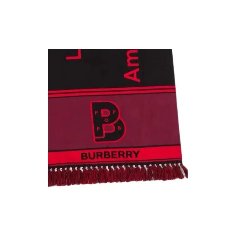 Burberry Cotton Fabric Unisex Black Red-2