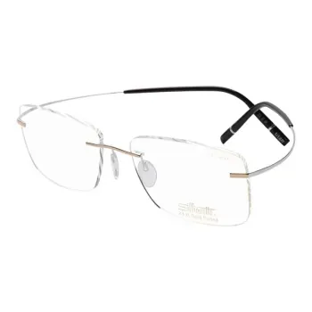 SILHOUETTE 23K Gold Plating Irregular Shape Eyeglass Frames Unisex Gold