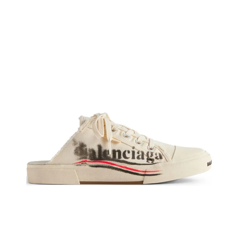 Balenciaga Paris Logo Printed Mule Sneakers Women's-1