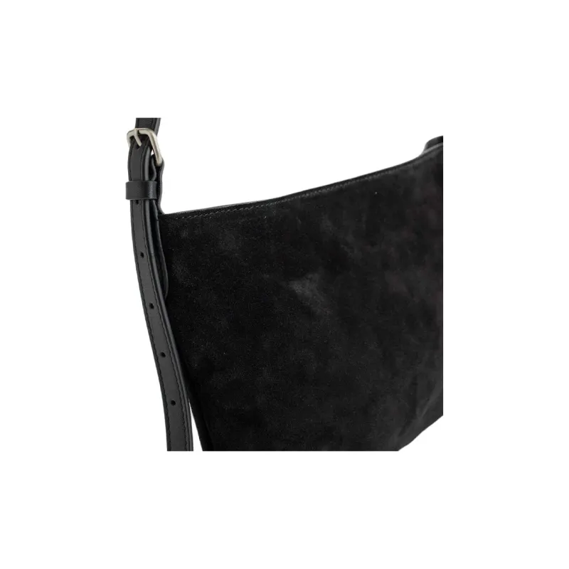 DRIES VAN NOTEN Suede Crossbody Bag Shoulder Bag Men's Black-3