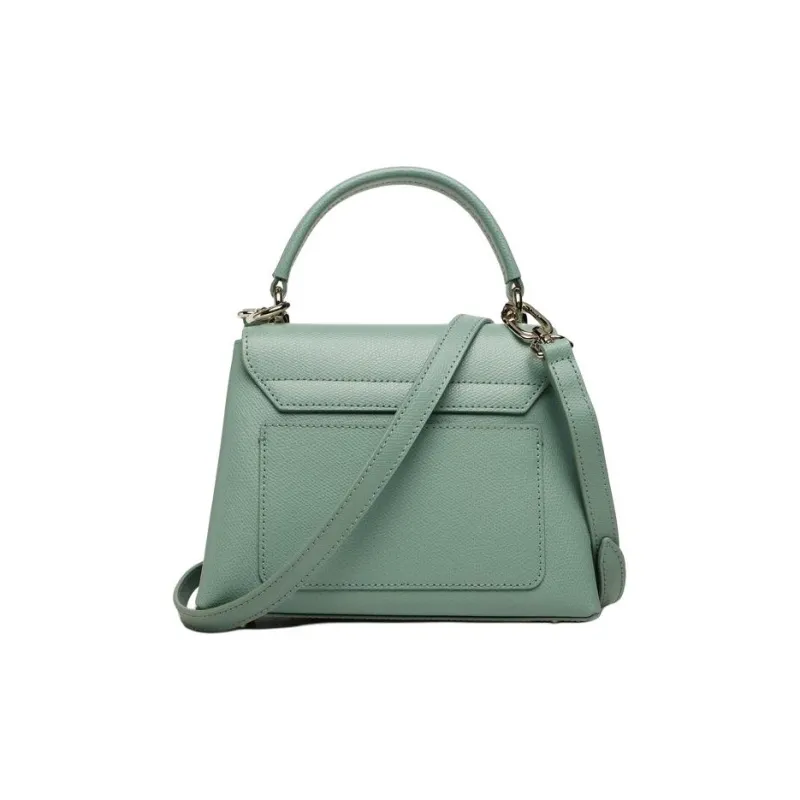 Furla 1927 Collection Textured Leather Shoulder Bag, Crossbody Bag, Handbag Mini Women's Pea Green-4