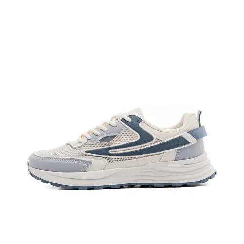 Warrior Warrior Anti Slip And Wear Resistant Breathable Low Top Running Shoes Unisex Beige Gray Blue