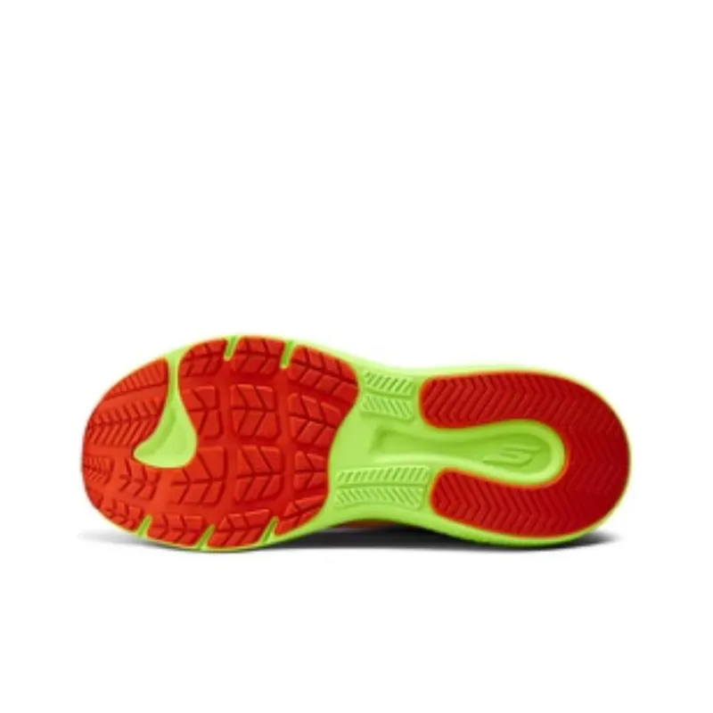 Skechers Cushioning Wear Resistant Low Top Running Shoes Men's Orange Green-4
