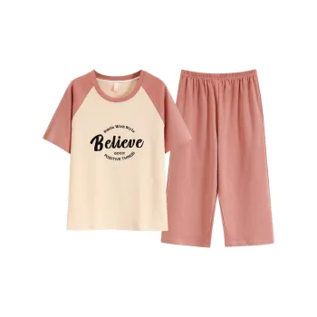 The Story Of The Flower Season Pajama Set Women's Apricot
