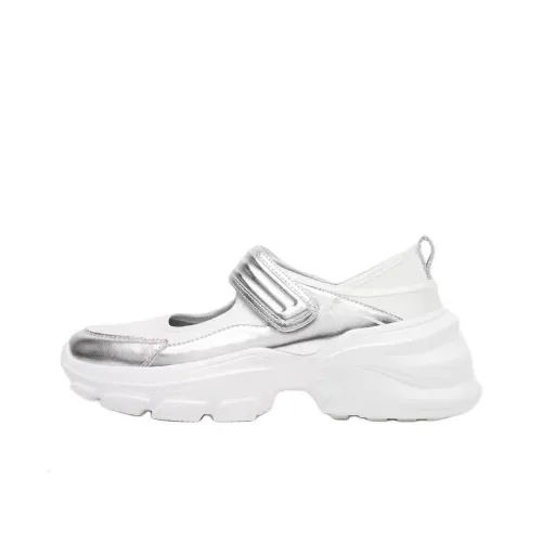 ZARA Casual Shoes Women's Low-Top Silver