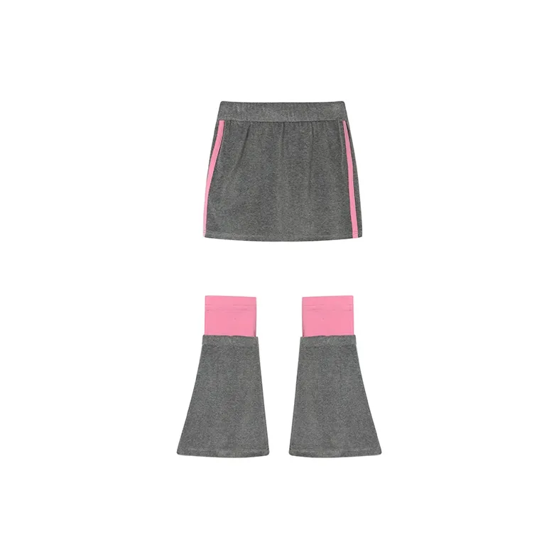 ANDREA MARTIN Casual Short Skirts Women's Gray-1
