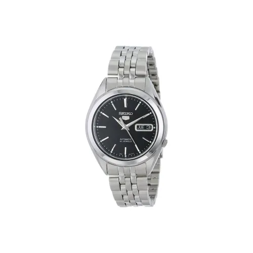 SEIKO Automatic Mechanical Movement Stainless Steel Strap Watch 38mm Men's Watches Black Dial
