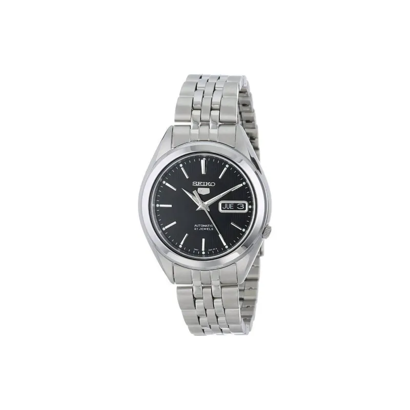 SEIKO Automatic Mechanical Movement Stainless Steel Strap Watch 38mm Men's Watches Black Dial-0