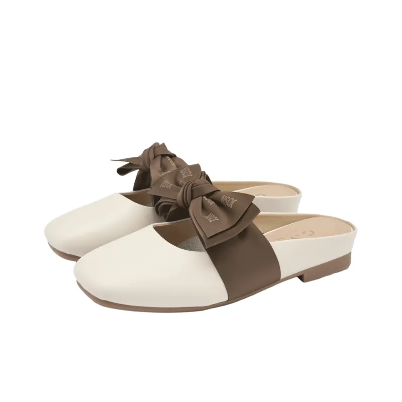 JOSINY Wrap toe Slippers Women's Beige Brown-1