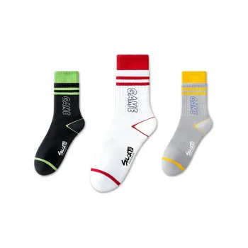 Taste The Color Mid Calf Socks Unisex 3 Pack