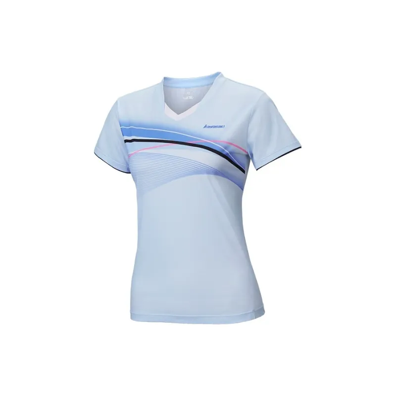 Kawasaki Badminton Clothing Women's Light Blue/navy-2