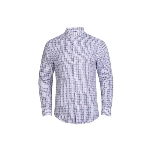 BRAUN BUFFEL Shirts Men Blue/White