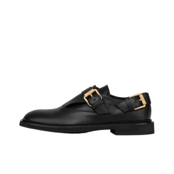 MOSCHINO Micro Buckled Leather Loafers