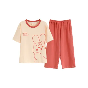 The Story Of The Flower Season Pajama Set Women's Apricot