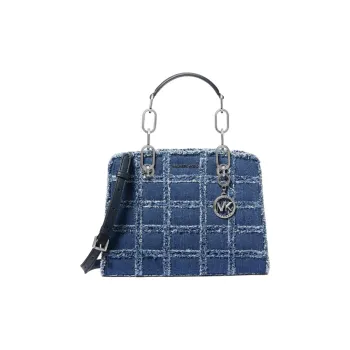 MICHAEL KORS Cynthia Fabric Shoulder Bag, Crossbody Bag, Handbag Small Size Women's Denim Blue