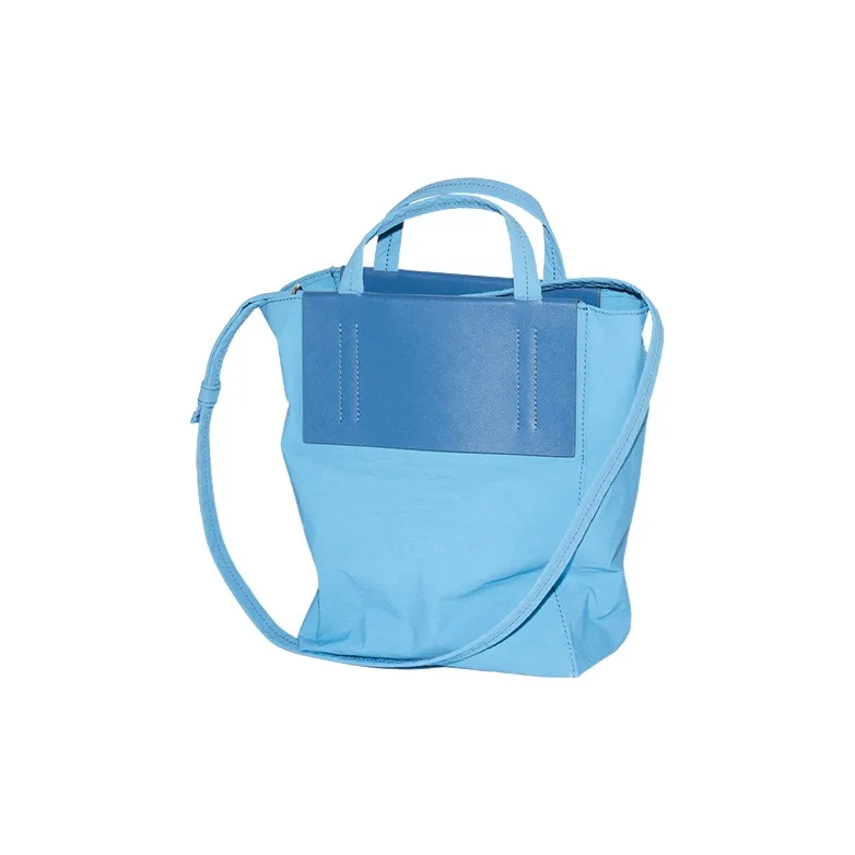 Acne Studios Polyamide With Calfskin Tote Bag Shopping Bag Shoulder Bag Handbag Women's Blue-2