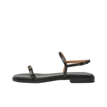 FLATTERED Strap Sandals 1cm Women's Black