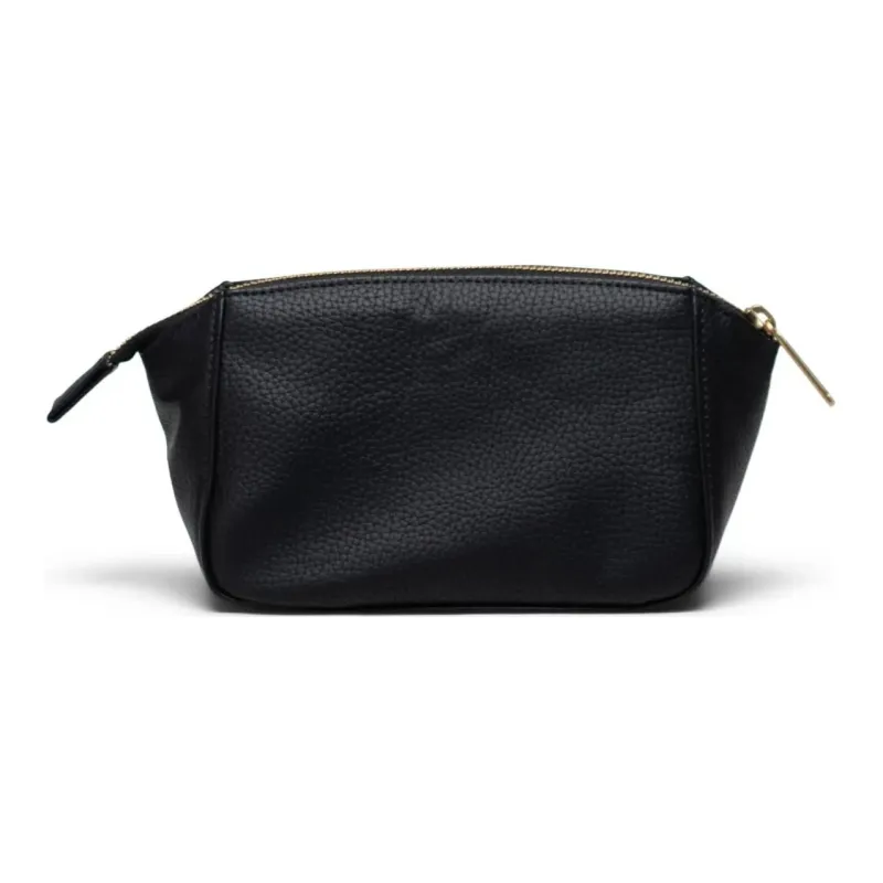 Herschel Pure Vegan Leather Makeup Bag Small Size Unisex Black-0