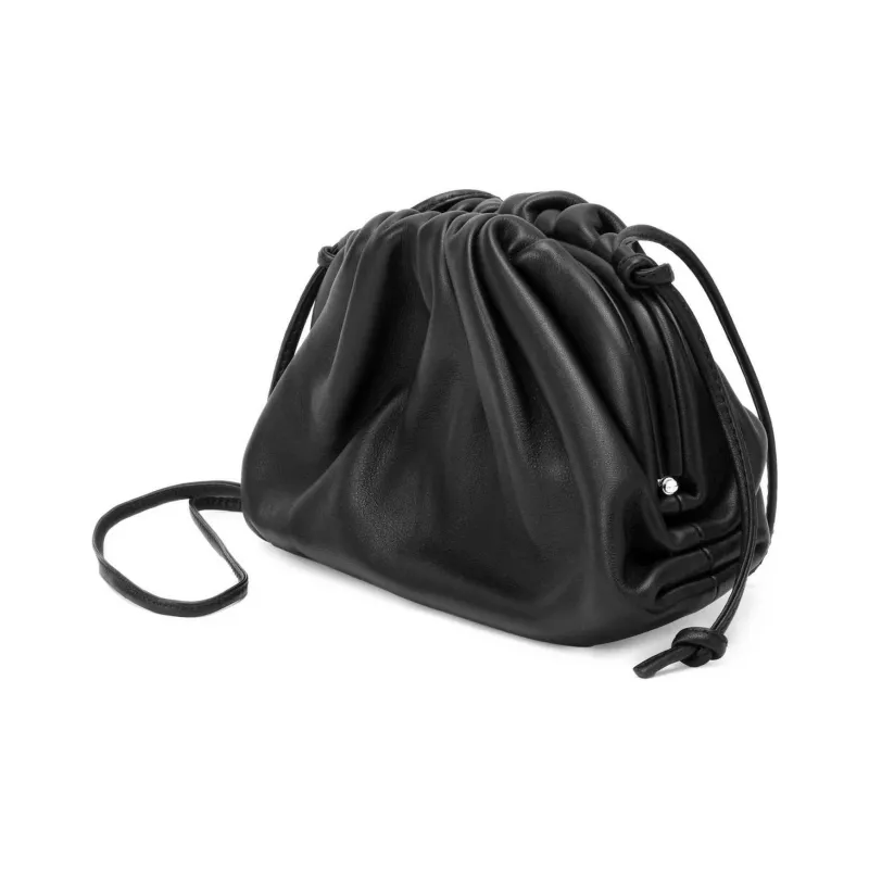 Bottega Veneta POUCH Cloud Bag Calfskin Clutch Shoulder Bag Women's Black-2