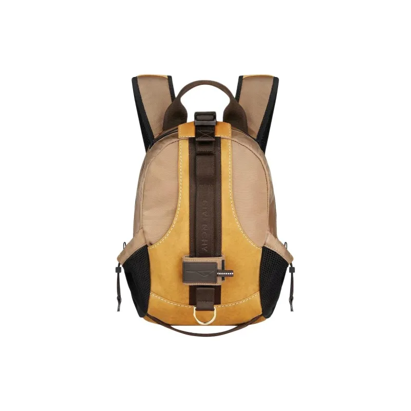 GIVENCHY Polyamide With Calfskin Backpack Small Size Men's Brown-0