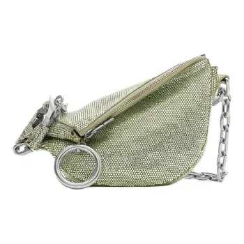 Burberry Calf Suede Crossbody Bag Shoulder Bag Women's Peridot Color
