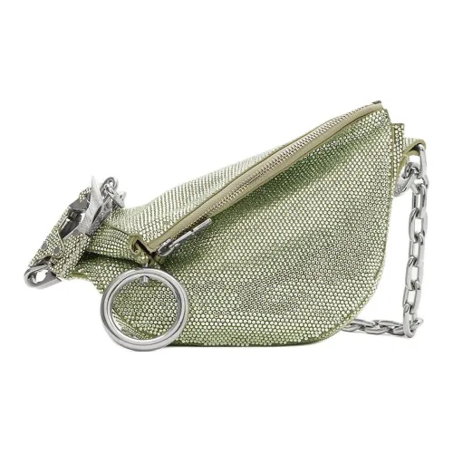 Burberry Calf Suede Crossbody Bag Shoulder Bag Women's Peridot Color