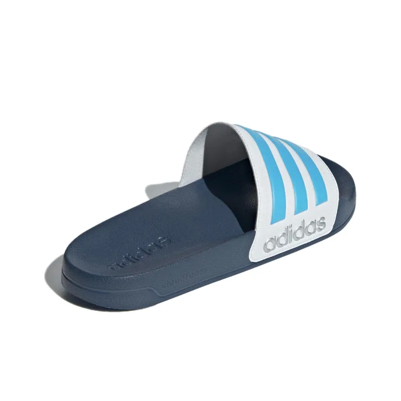 Adidas Adilette Shower Slides Crystal White Semi Blue Burst Preloved Ink-3