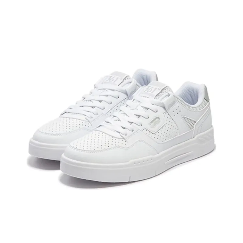 361° Slip Resistant Cushioning Low Top Skateboard Shoes Men's White Gray-1