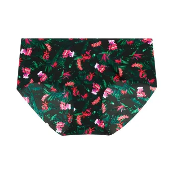Victoria's Secret Underpants Women's 1 Pack Black With Leaf Floral