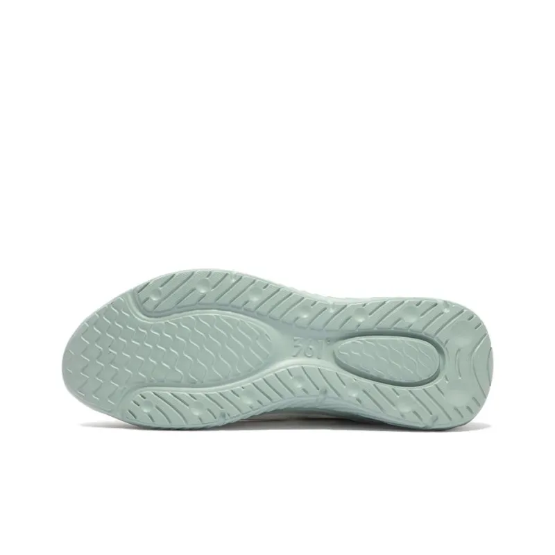361° Cushioning Abrasion Resistant Breathable Low Top Running Shoes Men's White Green-4