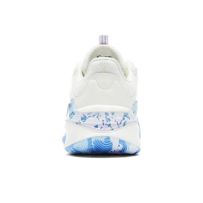 PEAK Lanying Basketball Shoes Women's Low Top Ecru/Moon Blue-4