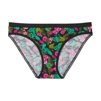 VICTORIA'S SECRET Underpants Women's 1 Pack Black Green Oasis Print