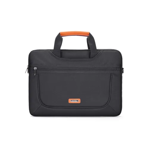 BISON DENIM Oxford Laptop Bag Regular Unisex Black