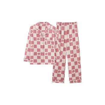 MIIOW Pajama Set Women's Plaid Heart