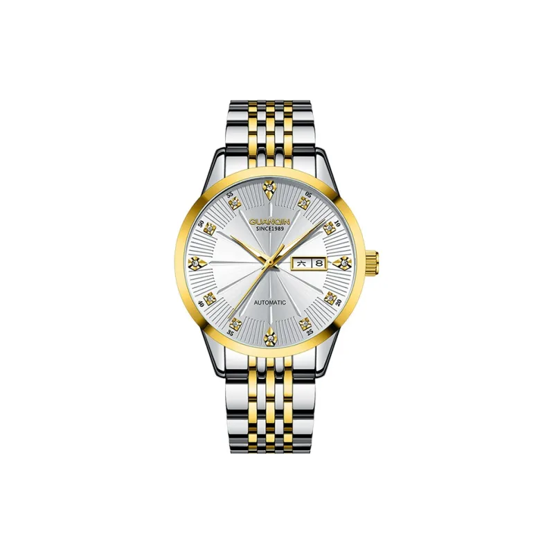 GUANQIN GJ16272 Automatic Mechanical Movement Stainless Steel Watchband Watch Men's Watches Black Dial-14